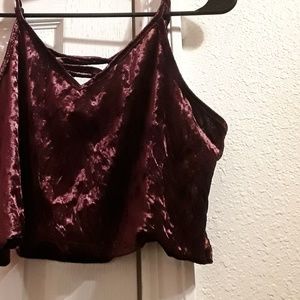 Velvet crop top
